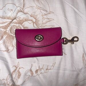Coach card holder key chain